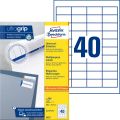 Avery Zweckform® 3657 Universal-Etiketten ultragrip - 48,5 x 25,4 mm, weiß, 4.000 Etiketten, permanent 3657