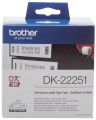 Brother® DK-Endlosetiketten Papier - 62 mm x 15,24 m, schwarz/rot auf weiß DK22251