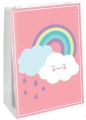 amscan® Partytüte Regenbogen & Wolke - 4 Stück mit Sticker 9904305