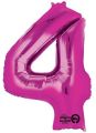 amscan® Folienballon XXL Zahl 4 - rosa 9907283