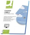 Q-Connect® CD-Etiketten - Classic Size, weiß, 50 Stück/25 KF01579