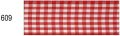 PRÄSENT Zierband mit Draht Karo 40 mm x 20 m, rot/weiß 619 4020-609