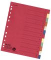 Falken Zahlenregister - 1-12, Karton farbig, A4, 6 Farben, gelocht mit Orgadruck 10615334