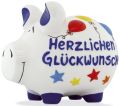 KCG 'Spardose Schwein ''Herzlichen Glückwunsch'' - weiß, mittel' 101578