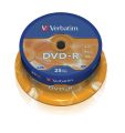 VERBATIM DVD-R - 4.7GB/120Min, 16-fach/Spindel, Packung mit 25 Stück VER43522